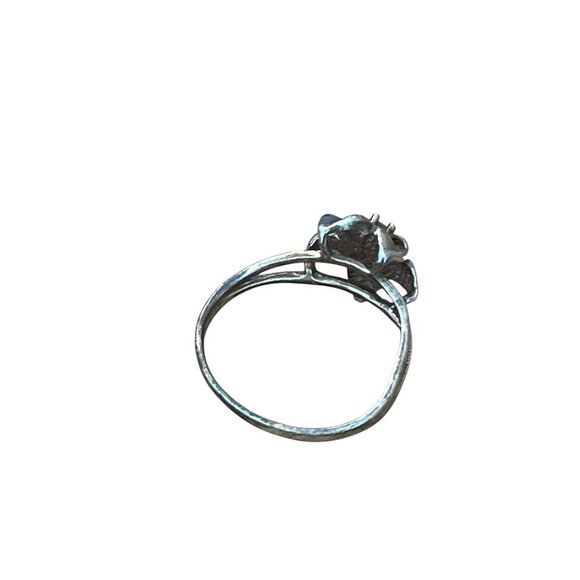 Size 6 Sterling Silver Hawaiian Plumeria Flower Ring Light Pink CZ 1.9 g Dainty - Picture 7 of 8